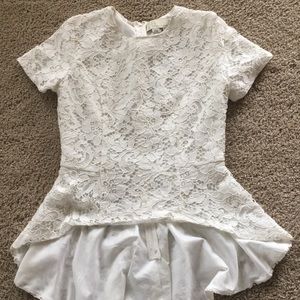 Never Worn White Peplum Top